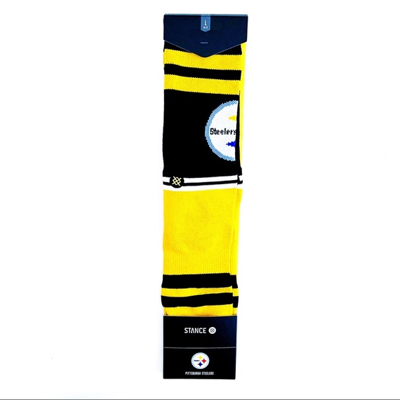 Stance NFL Pittsburgh Steelers Crew Socks Large Mens Fan Gear - Picture 3 of 7